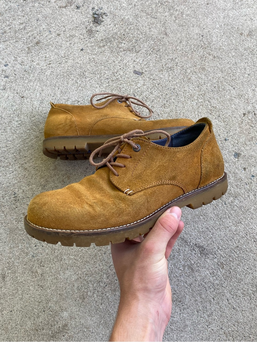 Birkenstock Brown suede leather lace up Oxford shoes